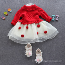 Vestidos de camisolas para 1 ano de idade artigos de natal vestidos adoráveis ​​para crianças 1-6 anos de idade natal roupas populares blusas quentes